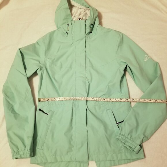 Mckinley Aquamax Elite Aqua Green Hiking Rain Womens Hooded Jacket - Picture 12 of 13